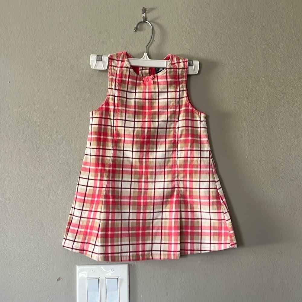 Roots Pink Plaid Kids Dress